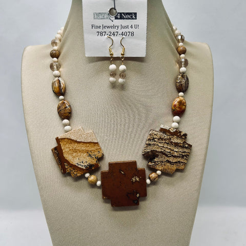 “Kruis”, Picture & Picasso Jasper necklace
