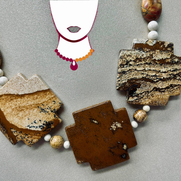 “Kruis”, Picture & Picasso Jasper necklace