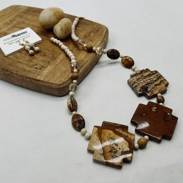 “Kruis”, Picture & Picasso Jasper necklace