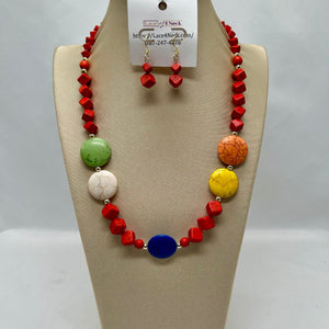 “Kuboide”, Howlite necklace