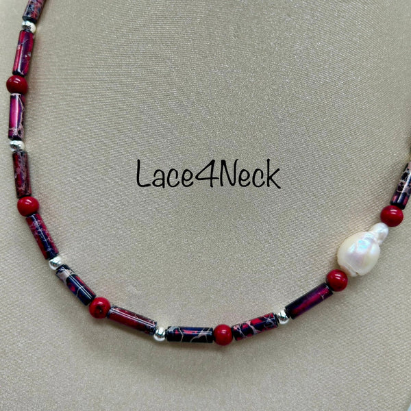 "Latak" Sediment Jasper & FW Pearl