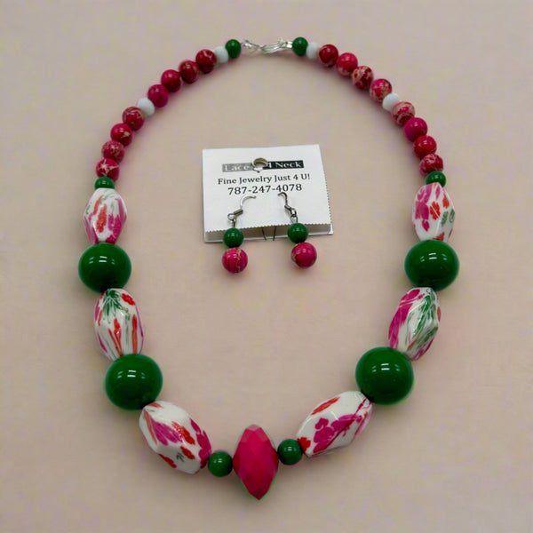 "Lily" Variscite & Mixed beads