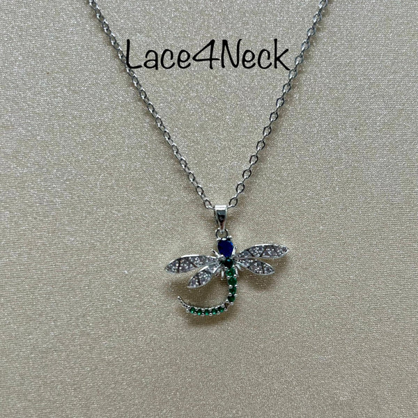 “Luxury Dragonfly”, SS & Crystal chain