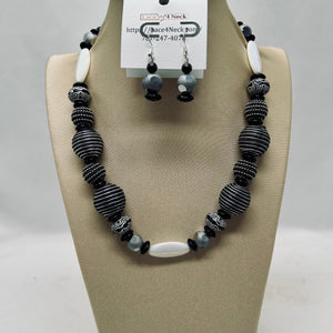 “Majo”, Shungite & Tibetan Style necklace