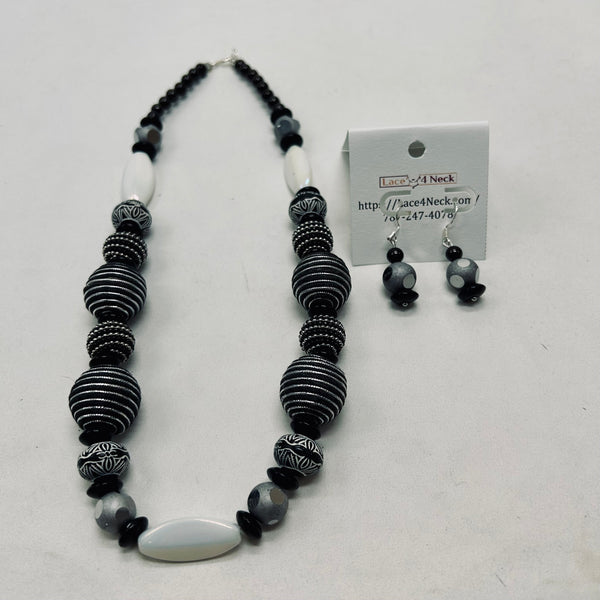“Majo”, Shungite & Tibetan Style necklace