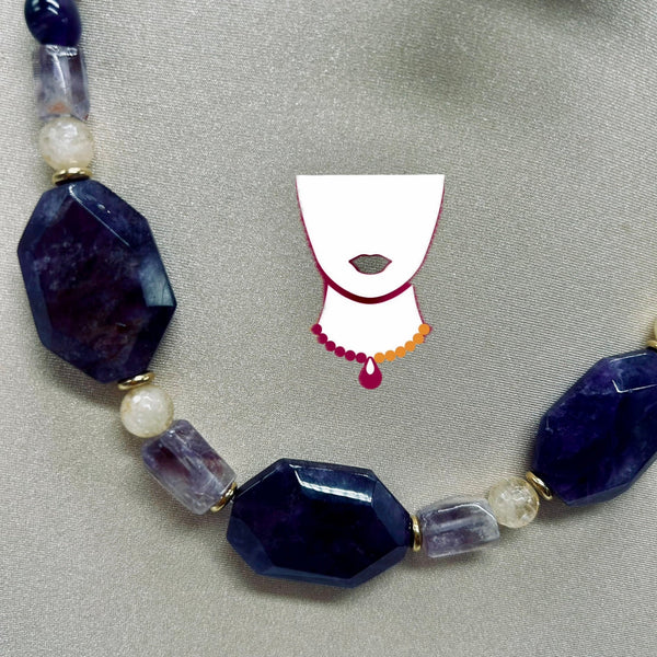 “Malva”, Amethyst, Ametrine & Citrine necklace