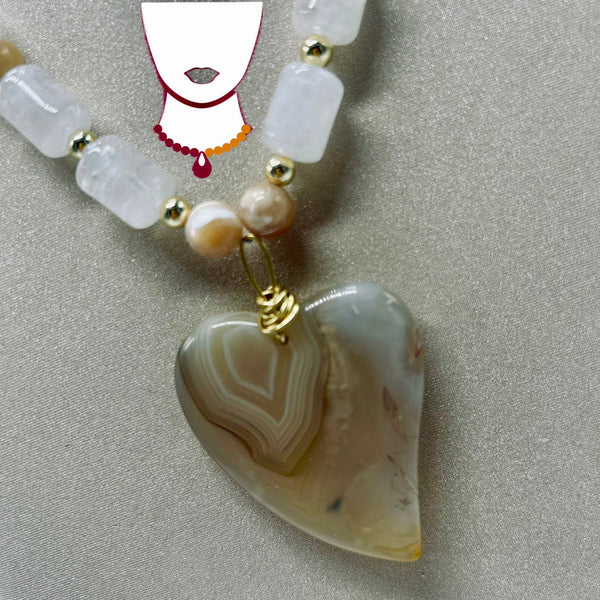 “Margarita," Clear Quartz & Margarita Snail necklace