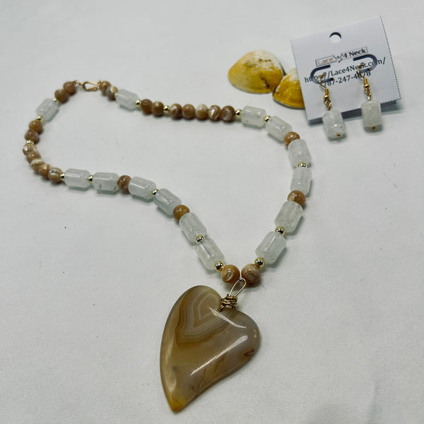 “Margarita," Clear Quartz & Margarita Snail necklace