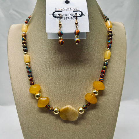 “Martina,” Jade, Malachite & Ocean Jasper necklace