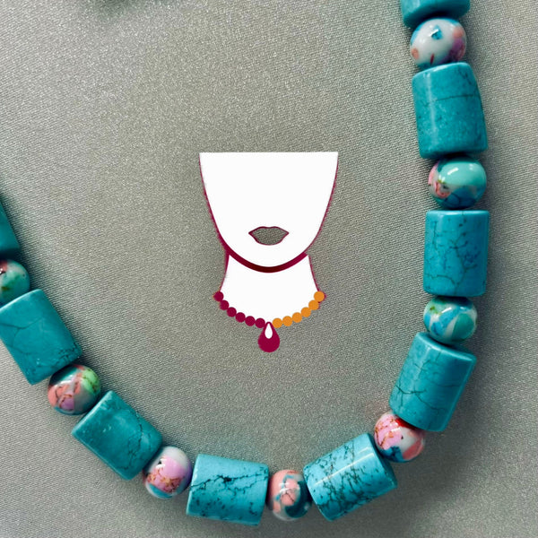 "Mar y Cielo Series", Magnesite & Natural Stone necklaces