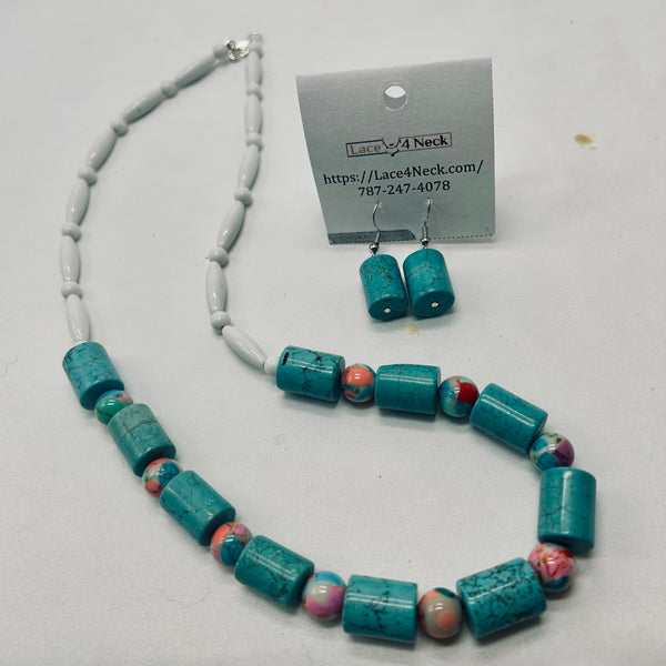 "Mar y Cielo Series", Magnesite & Natural Stone necklaces
