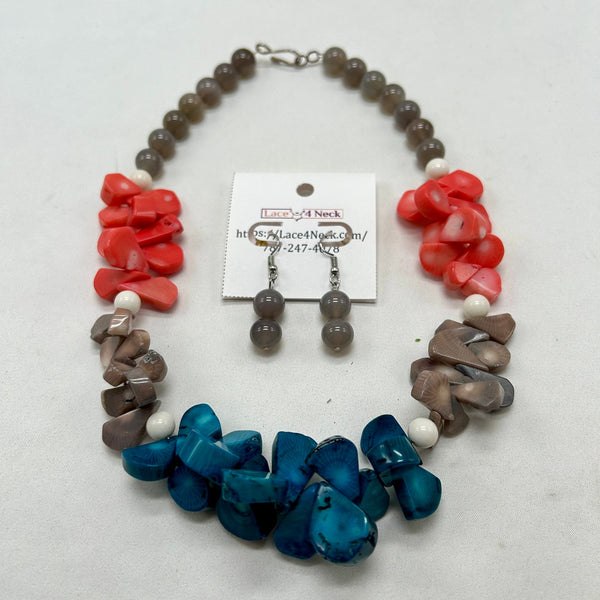 "Yoruba", Mixed coral beads