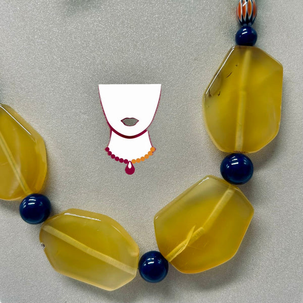 "Ovale", Agate & Glass necklace