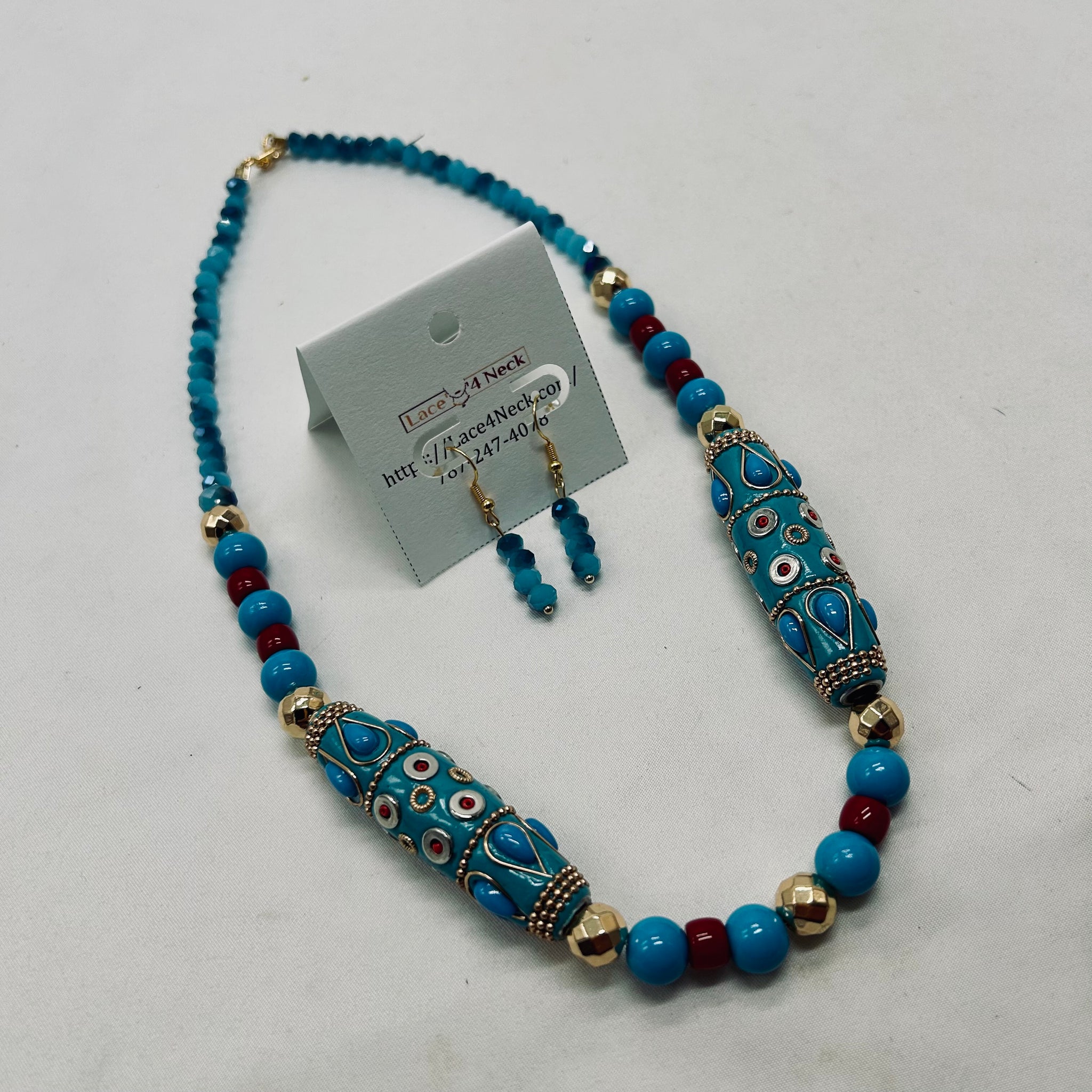 “Pelangi Series”, Indonesian or Tibetan Resin necklace