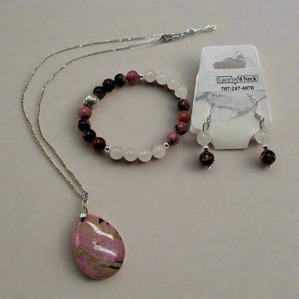 Rhodochrosite Chain Set