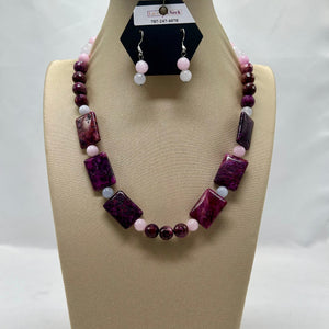 “Risa”, Agate & Morganite necklace