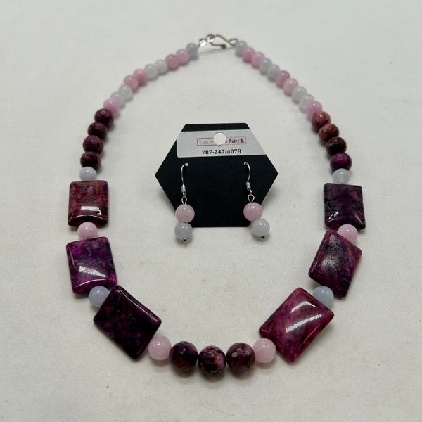 “Risa”, Agate & Morganite necklace