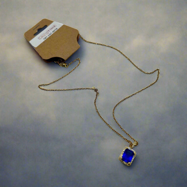 "Royal Blue Gem", SS and Gem chain