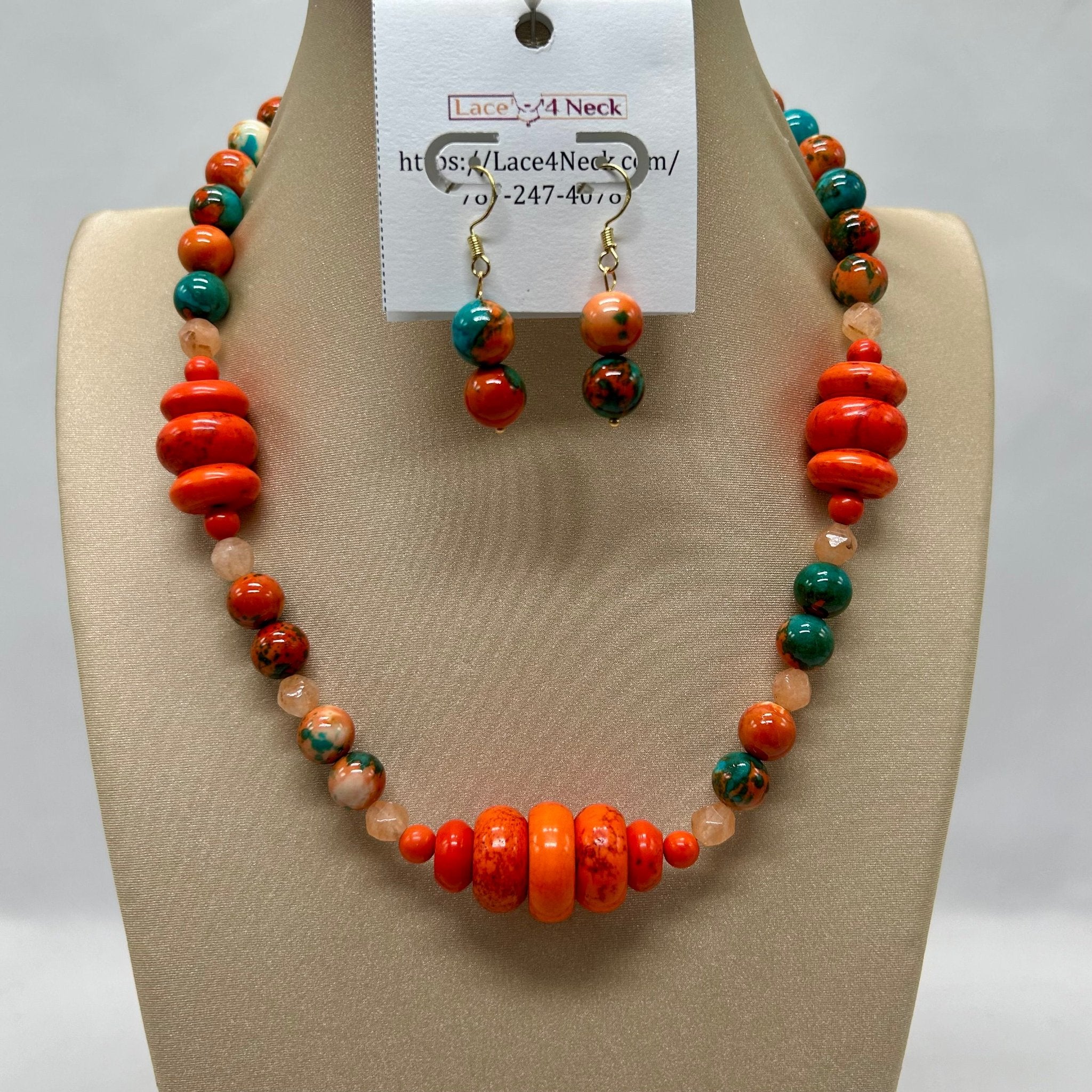 “Sempoa”, Jade & Magnesite necklace