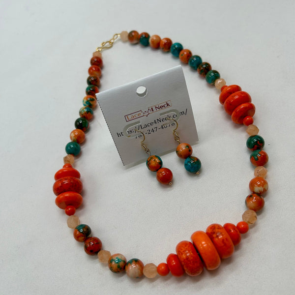 “Sempoa”, Jade & Magnesite necklace