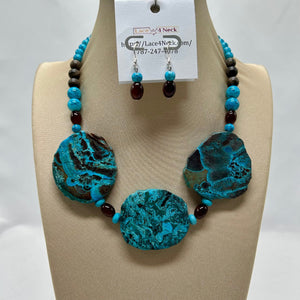 “Spectrum”, Blackwood Lace & Ocean Jasper necklace