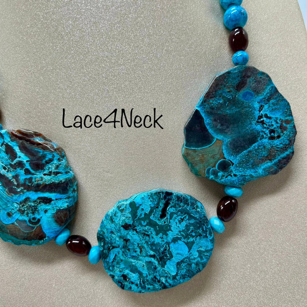 “Spectrum”, Blackwood Lace & Ocean Jasper necklace