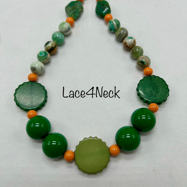 "Tenaz", Calcite & Chrysoprase beads