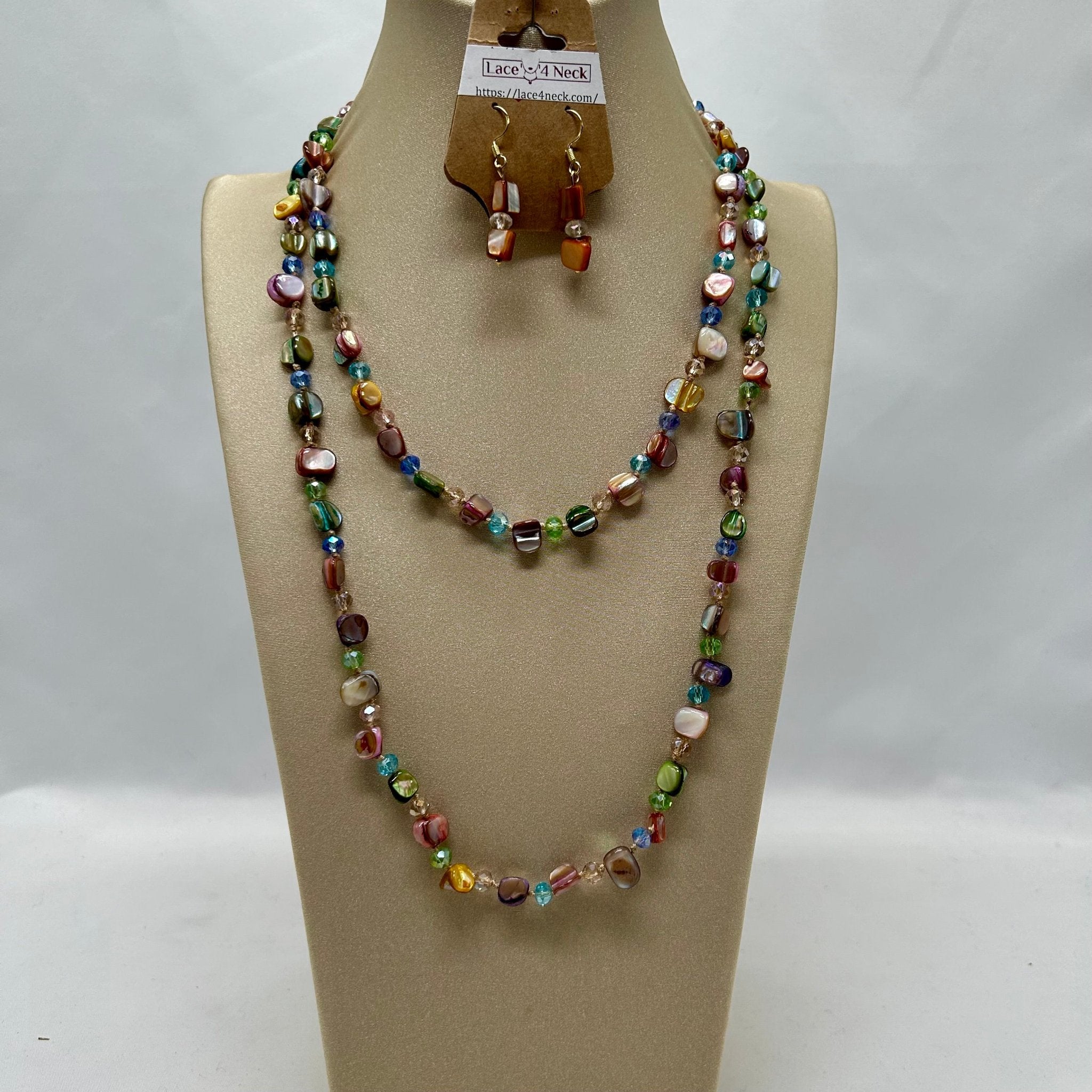 “Tribal,”, Glass and Shell necklace