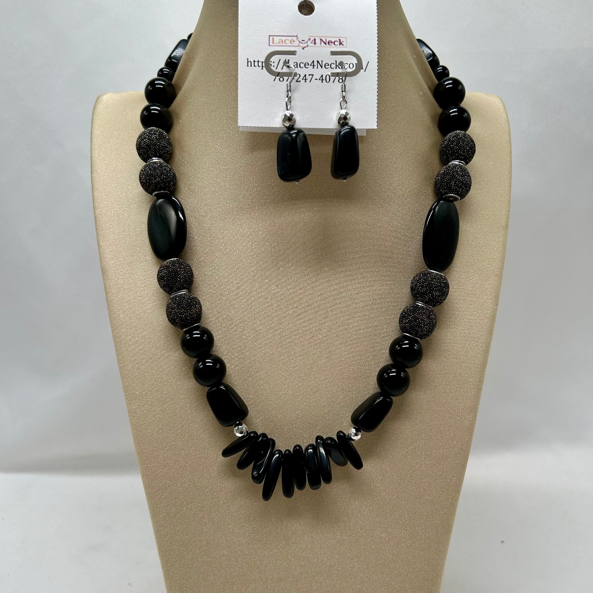 “Yin-Yang”, Obsidian necklace