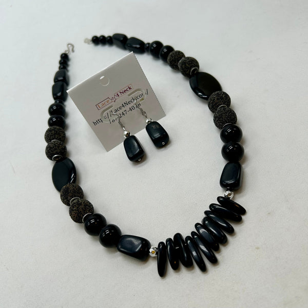 “Yin-Yang”, Obsidian necklace